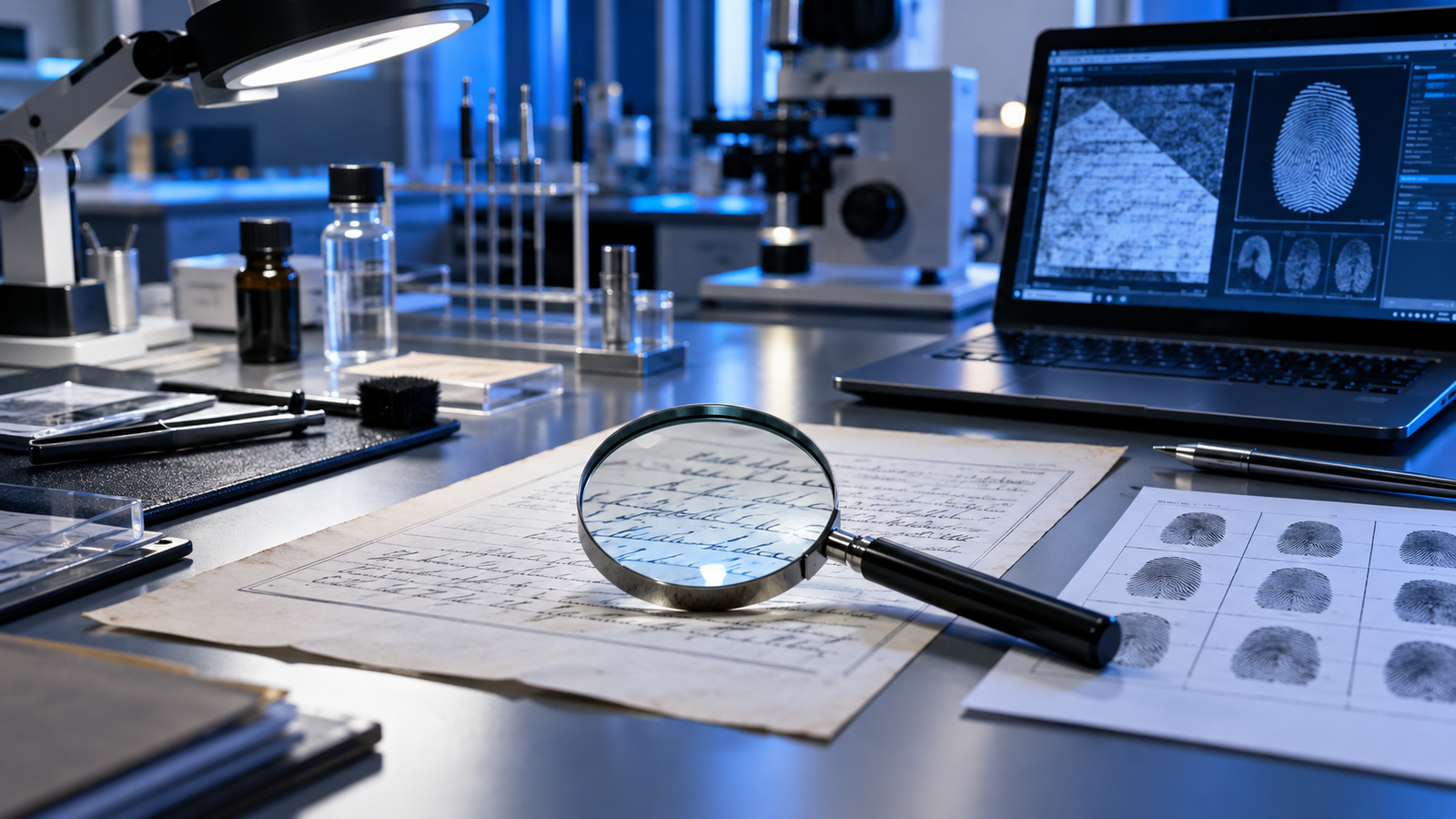Forensic document and fingerprint examination